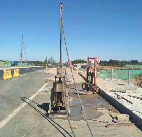 肥西公路高聚物注浆加固